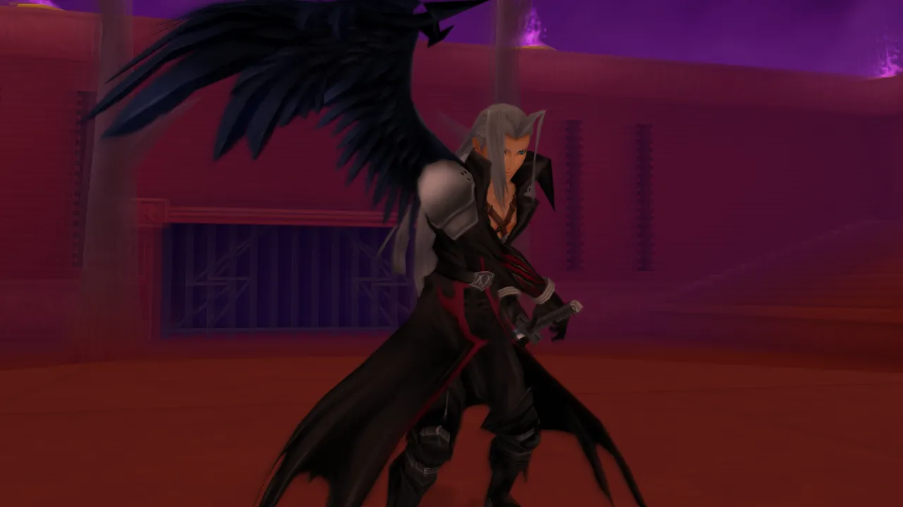 Olympus Coliseum Defeat Sephiroth One-Winged Angel Event